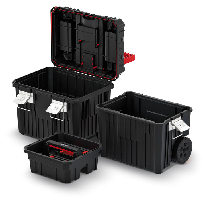 Kistenberg KHVWM Wheeled Tool Box Cart Trolley Storage Tower System 3in1 25kg Tool Carrier Box Chest