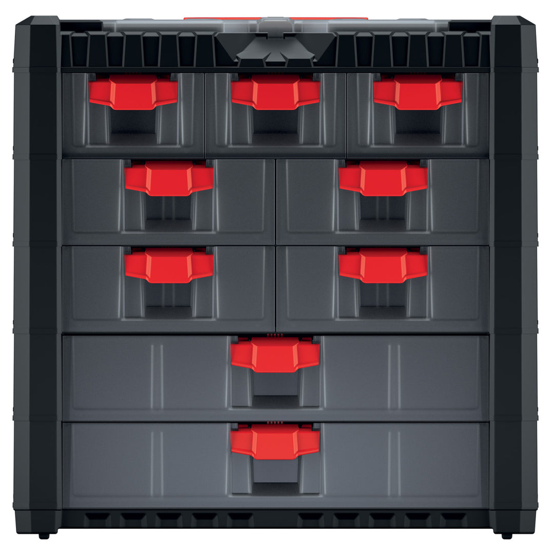 Kistenberg KMC301 Workshop Tool Organiser Multicase Cargo 501 9 Drawers Carry Handle Lid Organiser Portable