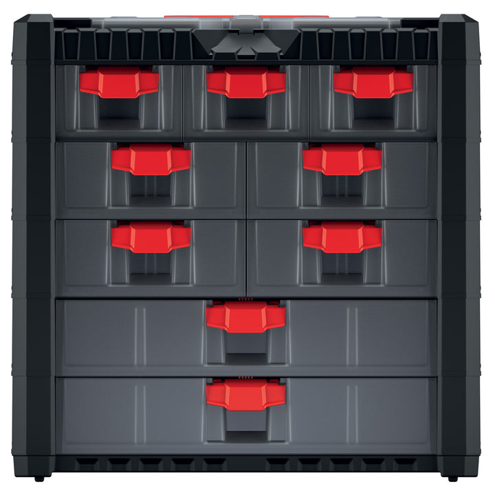 Kistenberg KMC301 Workshop Tool Organiser Multicase Cargo 501 9 Drawers Carry Handle Lid Organiser Portable