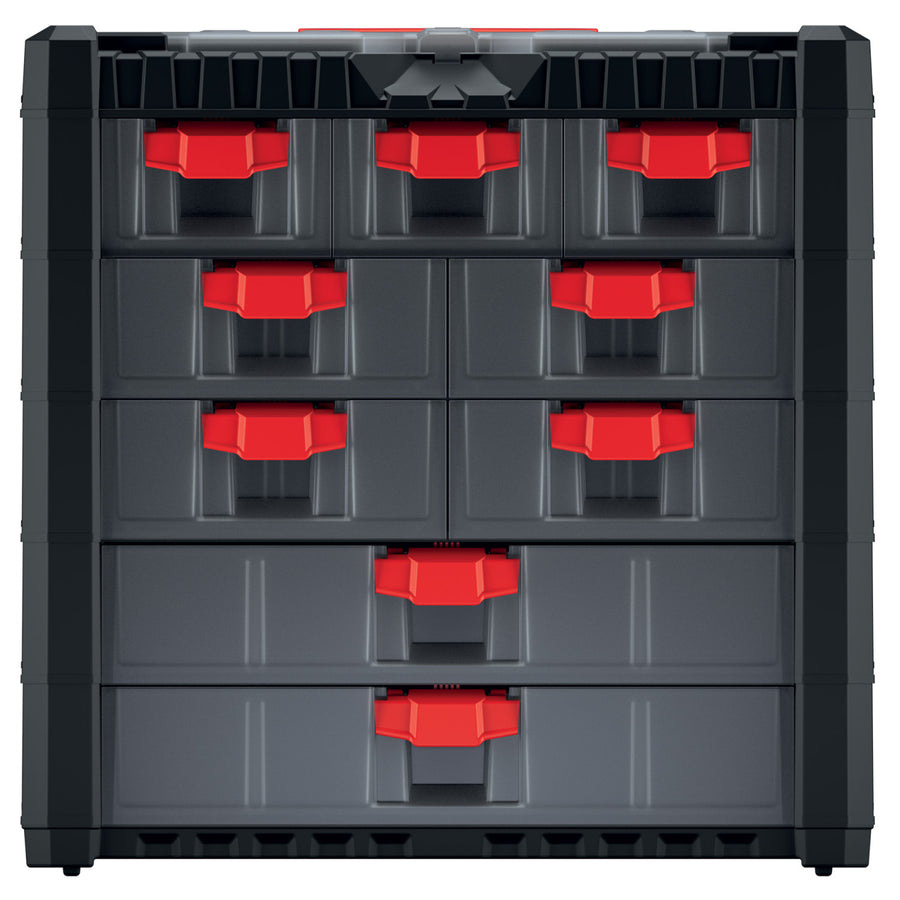 Kistenberg KMC301 Workshop Tool Organiser Multicase Cargo 501 9 Drawers Carry Handle Lid Organiser Portable