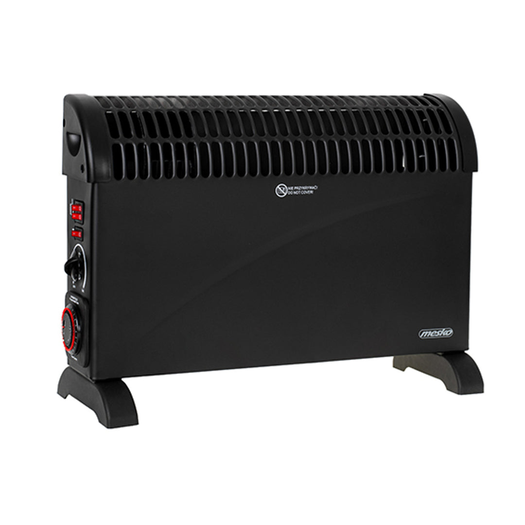 Electric Convector Heater Black Thermostat Power Levels Timer