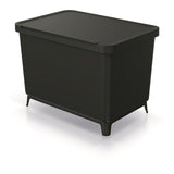 Keden Systema NKS60W3 Sorting Waste Bin 2x 10L + 23L Compartment Set Recycling Segregation Free Standing Wall Mountable Lidded Black