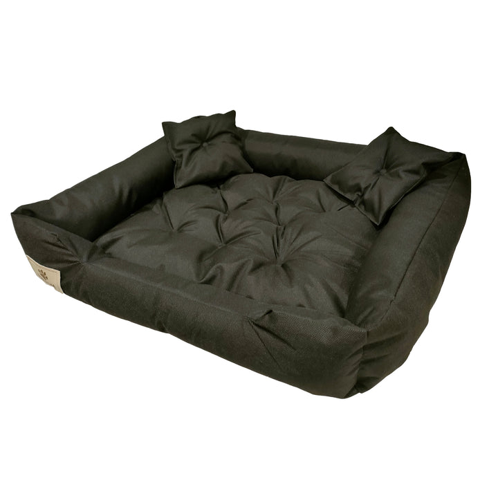 Dog Cat Pet Bed 2 Pillow Washable Waterproof1 30x105cm black