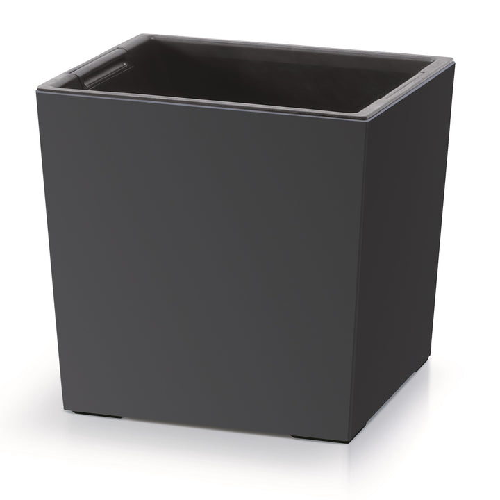 Prosperplast 2in1 Flower Pot Insert Planter Herb Plastic Square 29.5 cm x 29.5 cm x 29 cm (Anthracite)