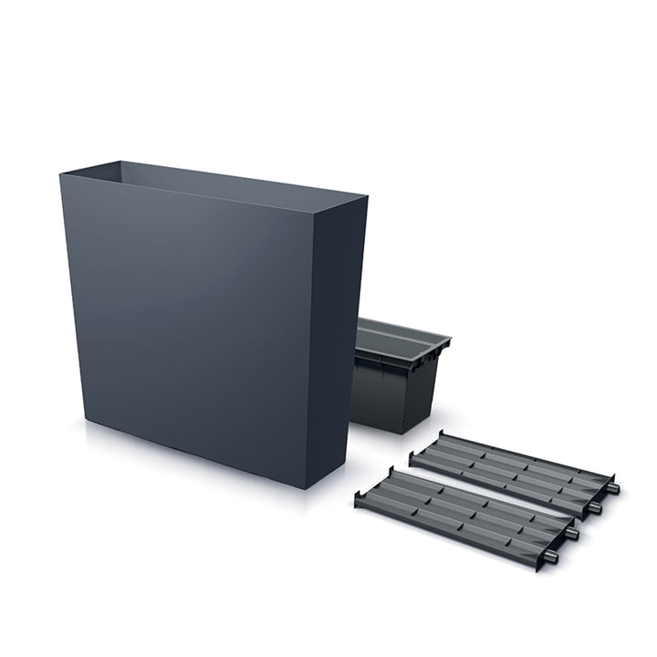 Prosperplast URBI CASE TOWER Tower Flower Pot Insert Tall Decorative Planter Indoor Outdoor Anthracite