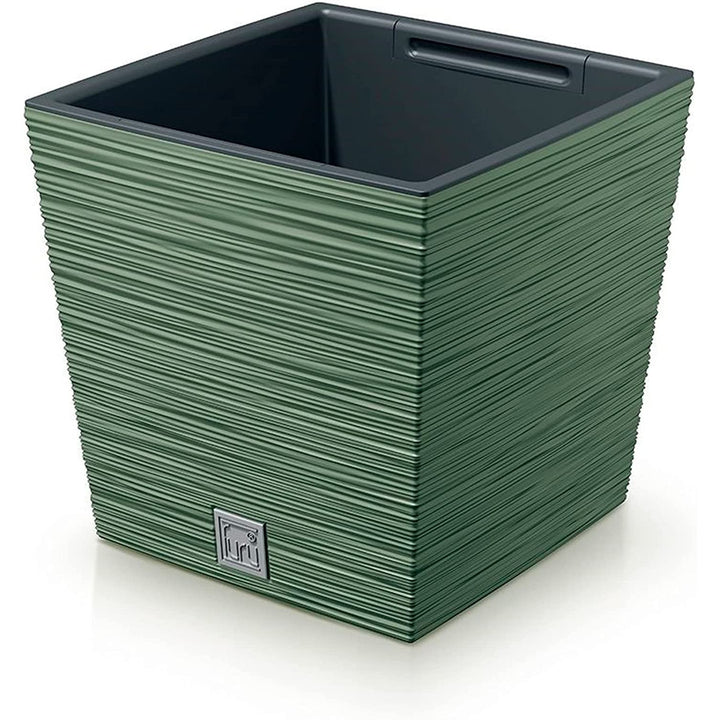 Prosperplast Furu Square Low Flower Pot Insert Planter 7.5L / 10L Decorative Square Indoor Outdoor