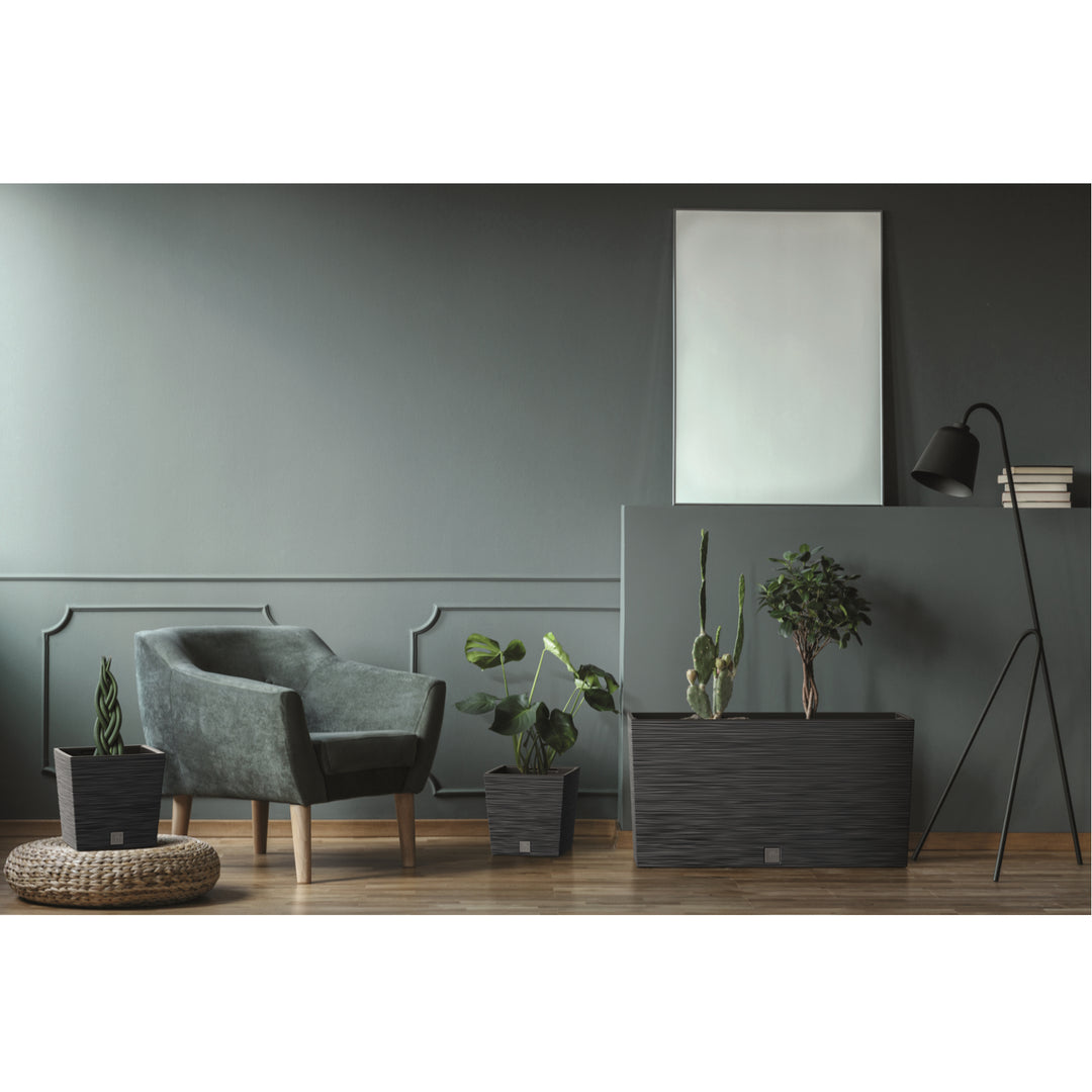 Prosperplast DFC800M-422U Furu Case Middle Planter with Insert Plant Trough Flower Pot Indoor Outdoor 77x23.5x41cm Concrete Grey