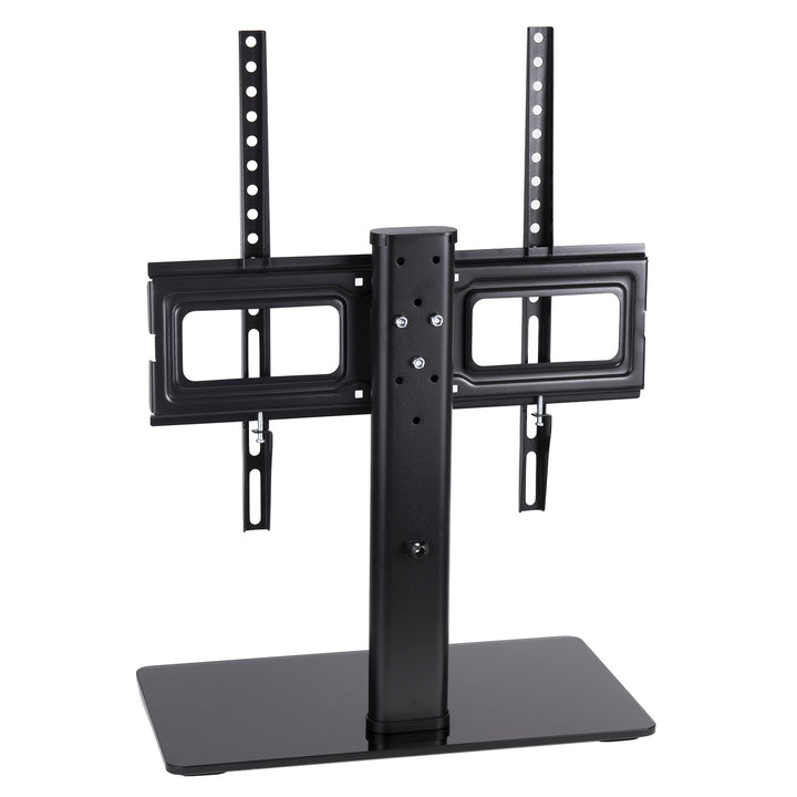 Maclean MC-450 Universal TV Stand for TV Cabinet max. 40kg, max. VESA 400x400 32-65" Tempered Glass Base 3-Level Height Adjustment