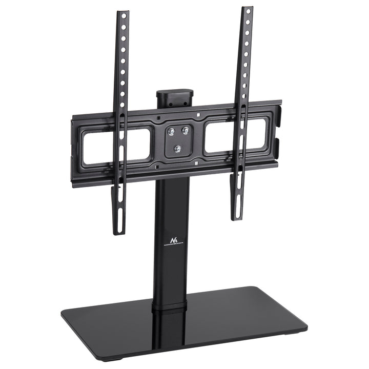 Maclean MC-450 Universal TV Stand for TV Cabinet max. 40kg, max. VESA 400x400 32-65" Tempered Glass Base 3-Level Height Adjustment