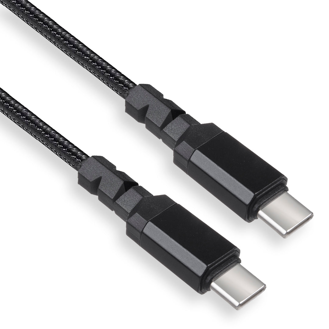 Cábla Maclean MCE491 2 x USB-C 100W, ag tacú le PD, aistriú sonraí suas le 10Gbps, 5A, , dubh, fad 1m