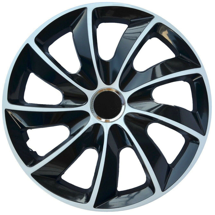 NRM STIG Extra 13" Clúdaigh Rothaí Hubcaps 4 PCS Socraithe le haghaidh rims cruach ABS Car Uilíoch Dubh