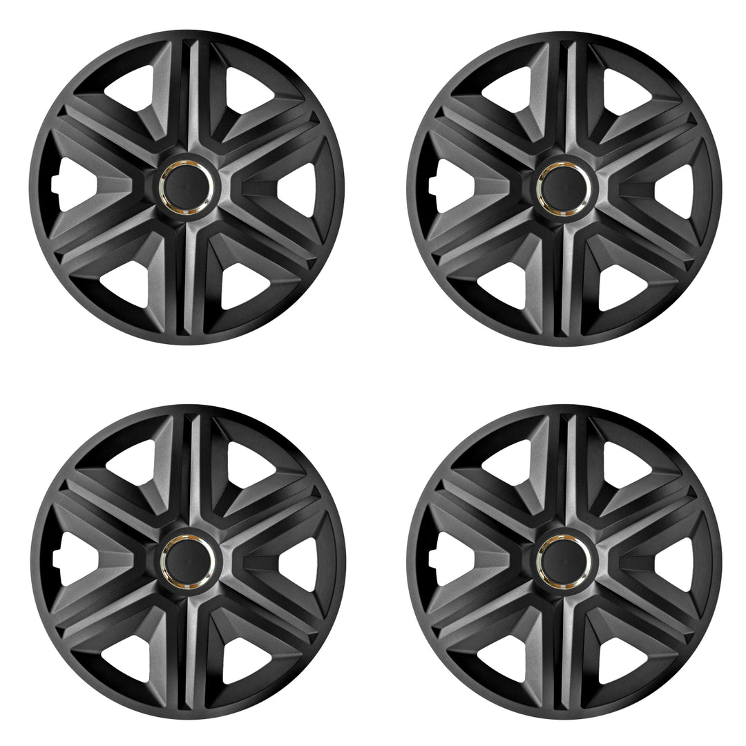 4 x 14" Hubcaps Wheel Covers Car 4 PCS Set Graphite Universal Weather Resistant ABS