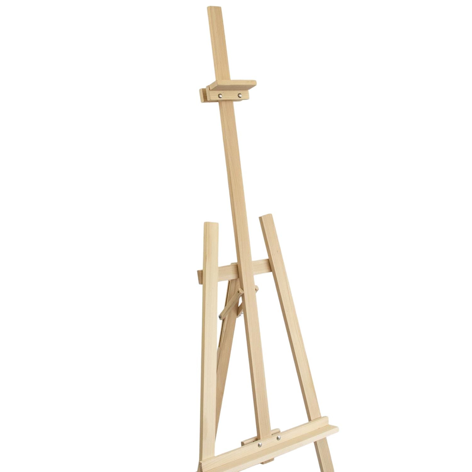 Fichiouy Professional Art Easel Versatile Solid Beech Floor-standing Easel with Caster 56.30-91.34 inch