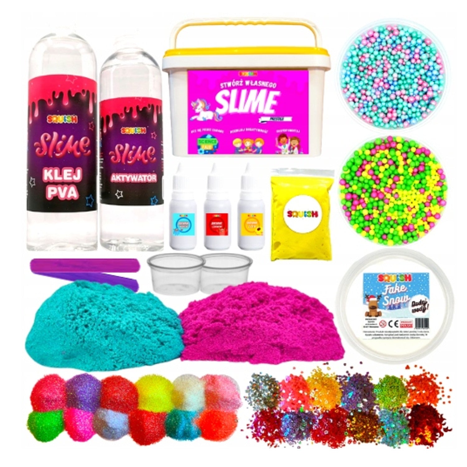 SQ47 Slime Prestige Making Kit 34in1 Set of 34 Accessories PVA Glue Ac Euroelectronics UK