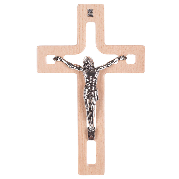 Wooden Hanging Cross Christian Modern Holy Jesus Crucifix Passion Wall Mount Prayer