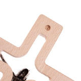 Wooden Hanging Cross Christian Modern Holy Jesus Crucifix Passion Wall Mount Prayer 25x16x1.6cm