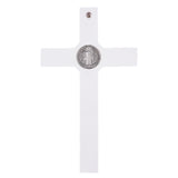 Wooden St. Benedict's cross hanging with a pasque white 22x12x1,8cm.