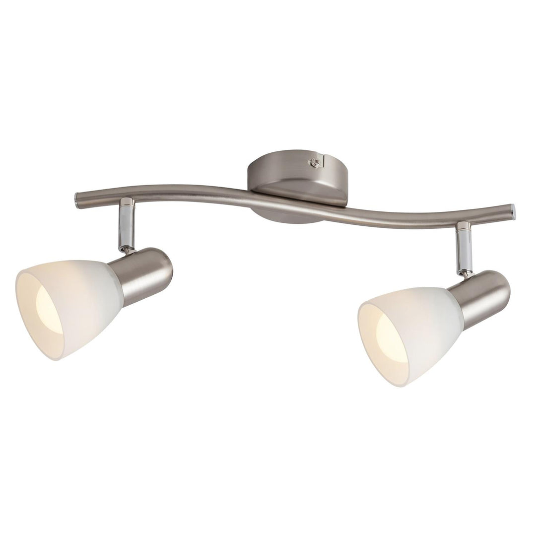 Lampa Uasteorainn Dúbailte Clasaiceach Treo Inchoigeartaithe IP20 2x 40W 2x Cruach Gloine Sturdy E14