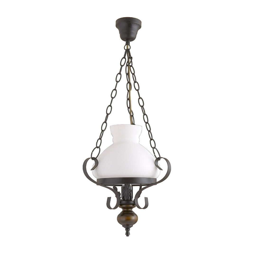 RABALUX PETRONEL 7076 chandelier pendant lamp metal wood glass