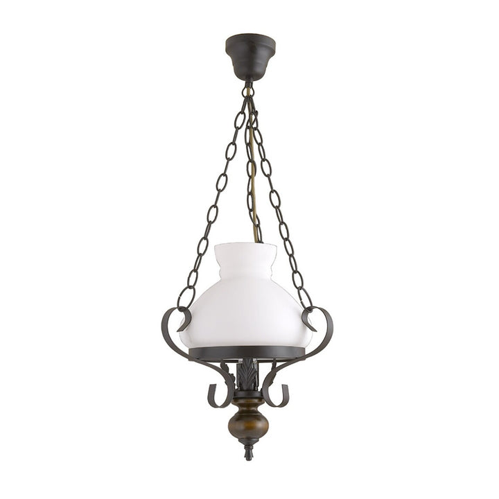 RABALUX PETRONEL 7076 lampa pendant chandelier gloine adhmaid miotail