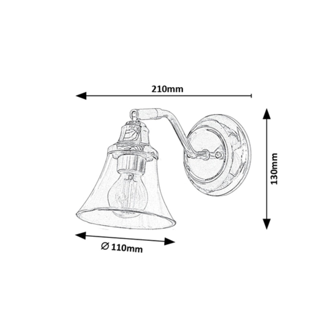 Lampa balla seomra folctha RABALUX ANTOINE 3207 E14 IP44.