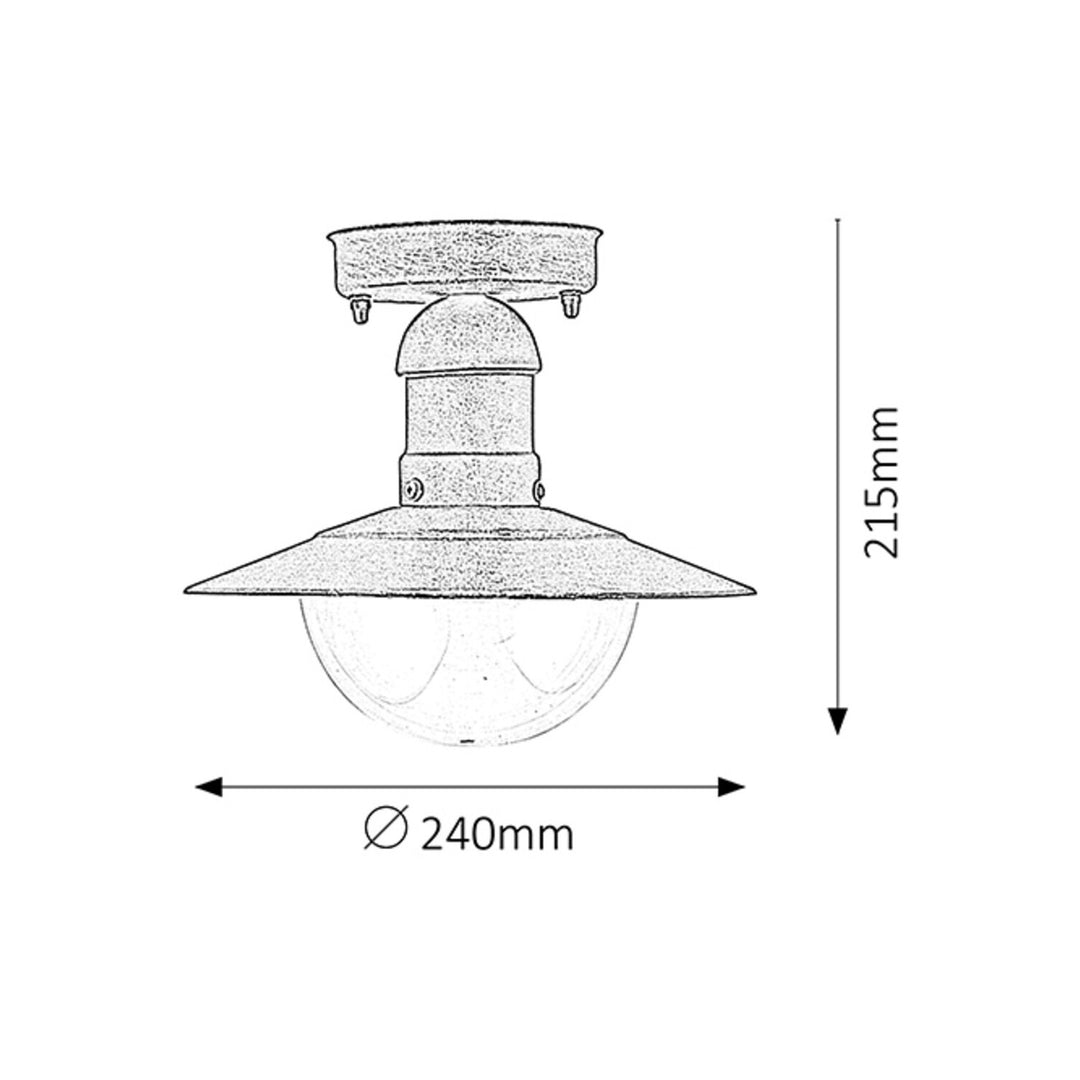 RABALUX OSLO 8736 OUTDOOR METAL CEILING LAMP