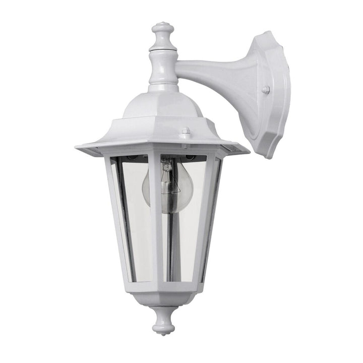 Rabalux Velence 8201 Braiteoir Tairiscint Lampa Balla Lasmuigh de Miotal Solas Patio Gloine IP43 E27 60W Bán