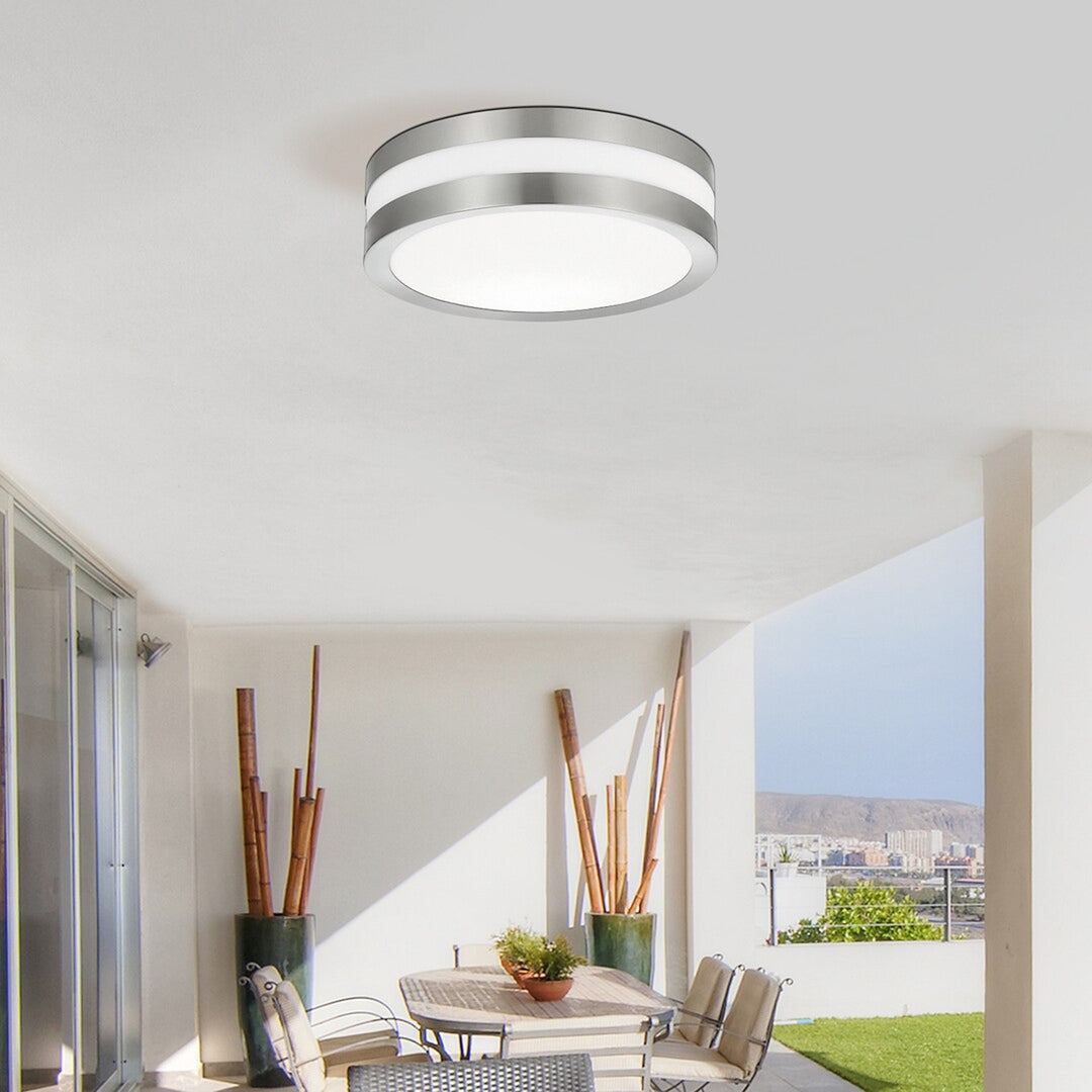 RABALUX OUTDOOR CEILING LAMP STUTTGART 8220 - COLOR SATIN CHROME