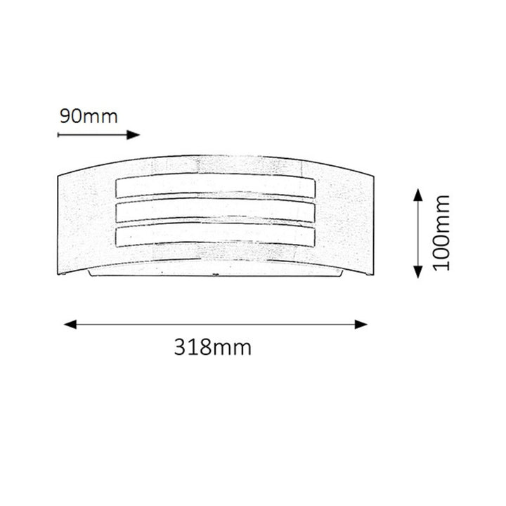 Rabalux Roma 8410 Cruach Inox Lampa Balla Lasmuigh Satin Chrome Silver IP44 E27