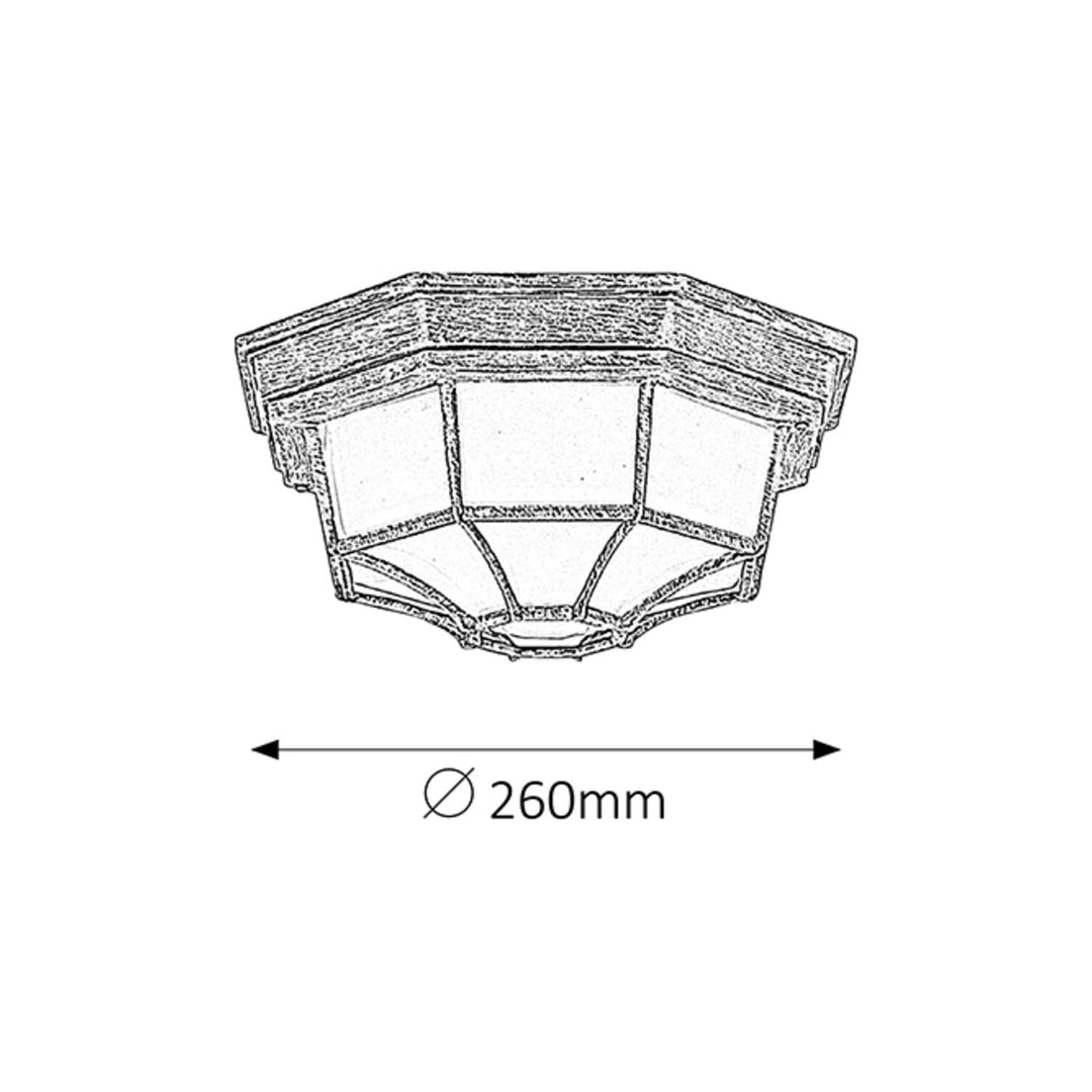 Lampa Uasteorainn Allamuigh Rabalux Milano 8376 Maisiúil Scáth Gloine Miotail