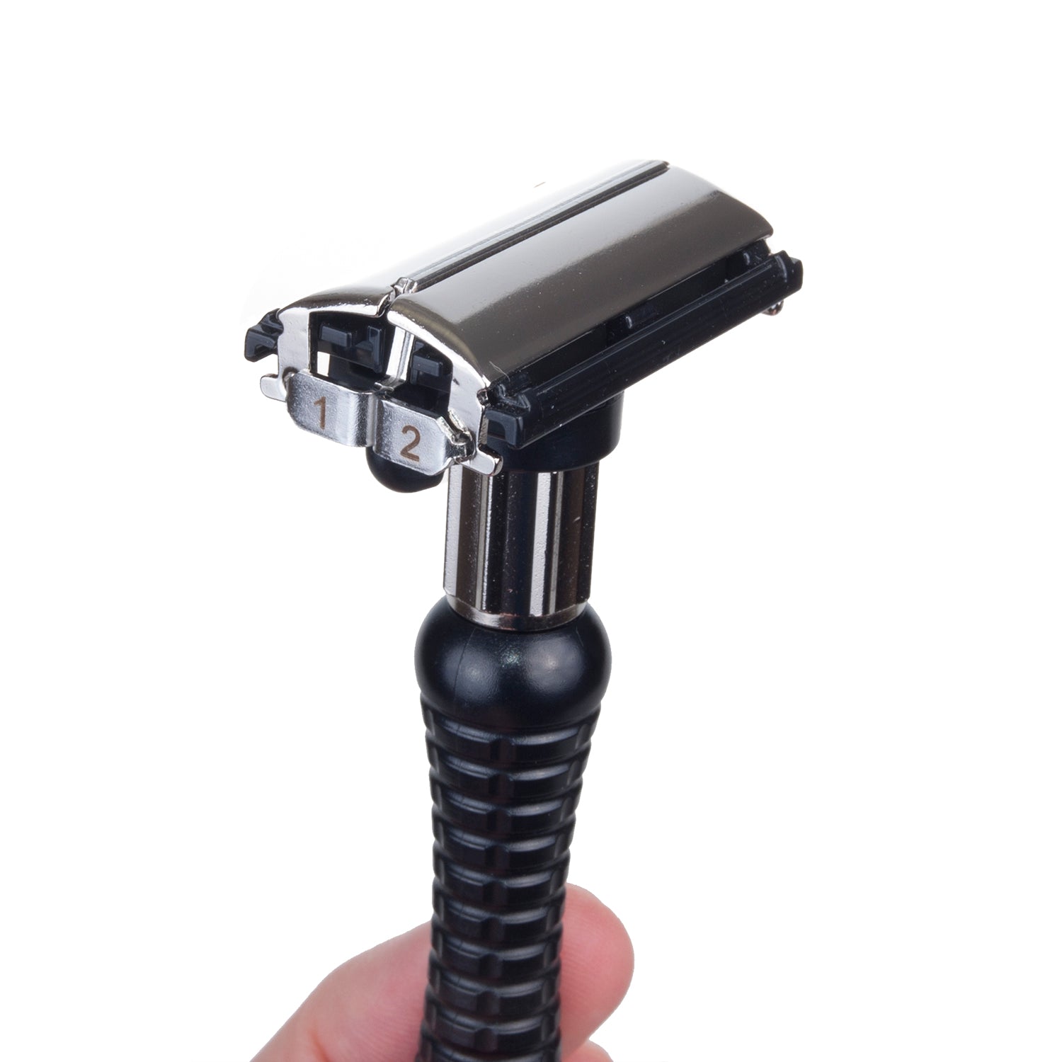 Feather DER-A shaving razor with interchangeable blades. Stainless ste ...