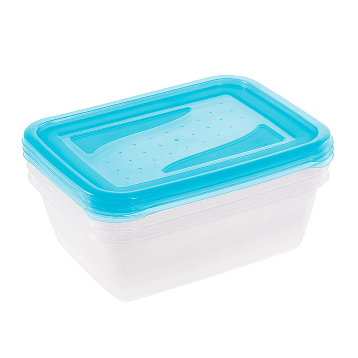 Keeeper Fredo Fresh Food Container Set Fridge Freezer Dishwasher Safe 3 x 1.25L Stackable