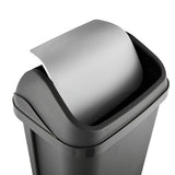 Keeeper Swantje 25L Waste Bin with Swing Lid Flap Trash Can Dustbin Home Indoor Graphite Grey Universal Hinged Lidded