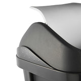 Keeeper Swantje 25L Waste Bin with Swing Lid Flap Trash Can Dustbin Home Indoor Graphite Grey Universal Hinged Lidded