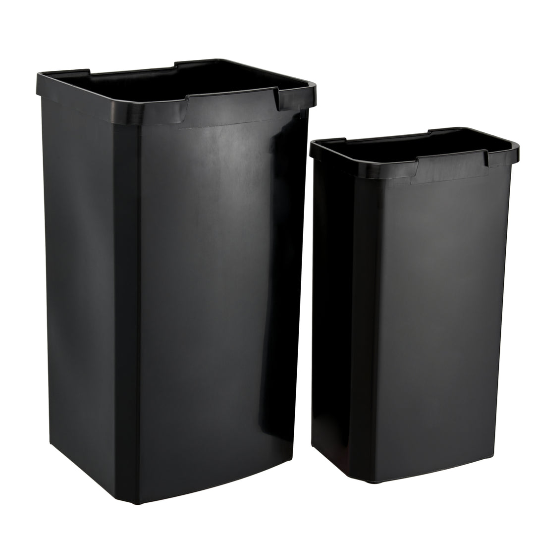 Keeper Gunnar Waste Bin Trash CanPedal 7L + 15L Silver Removable Basket Recycling