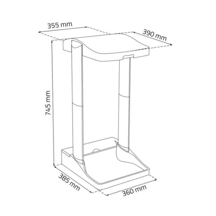 Keeeper 100 L Trash Bag Holder Stand with Lid Garbage Waste Silver Lightweight Stable