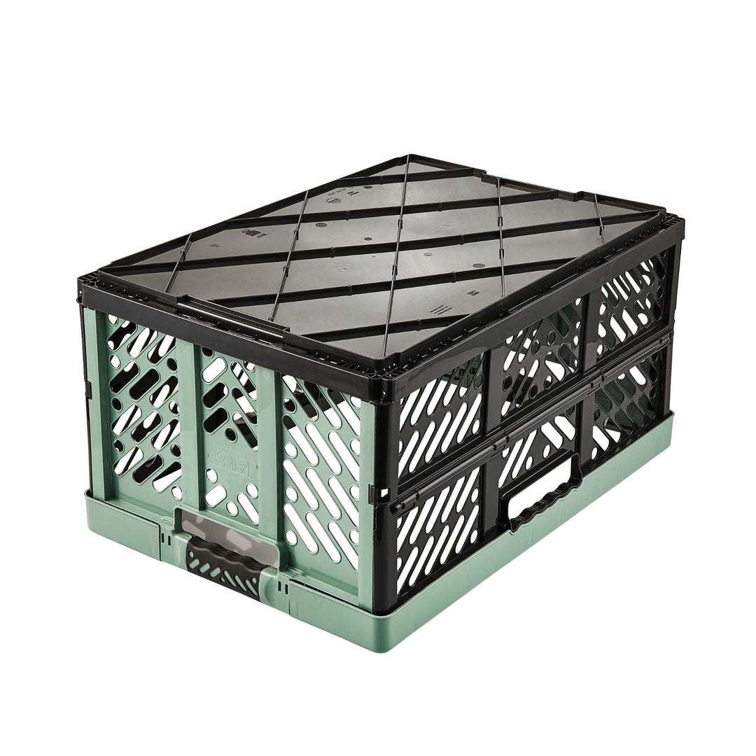 Multi-purpose plastic folding basket green Keeeper