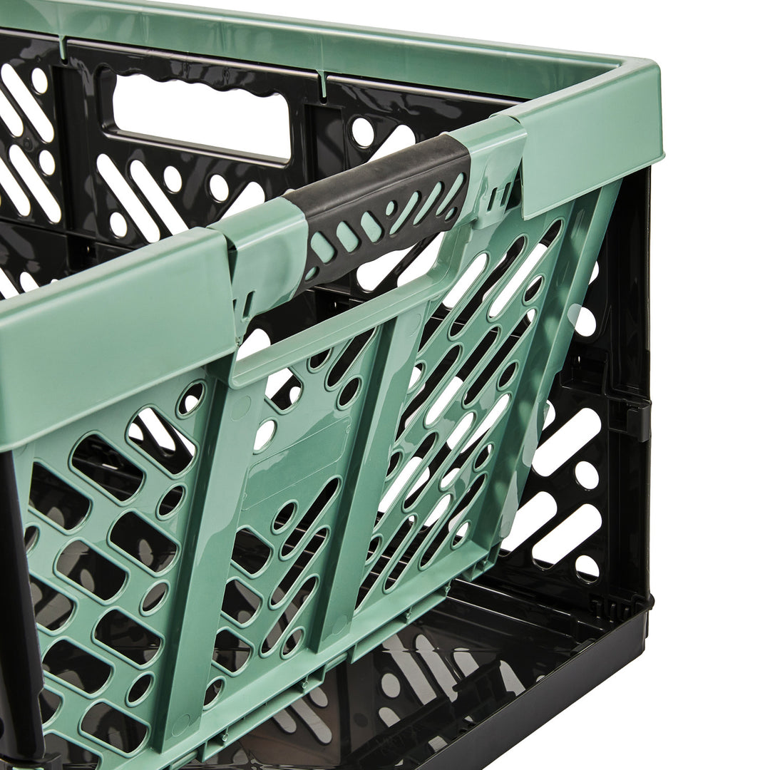 Multi-purpose plastic folding basket green Keeeper