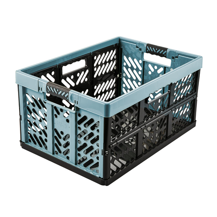 Plastic folding shopping basket blue Keeeper