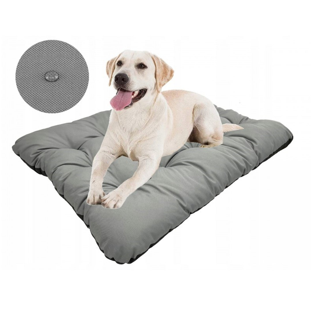 KingDog Prestige Waterproof Dog Cat Pet Cushion Bed Waterproof PVC Codura Washable Antiallergic Grey (120x80cm, Grey)