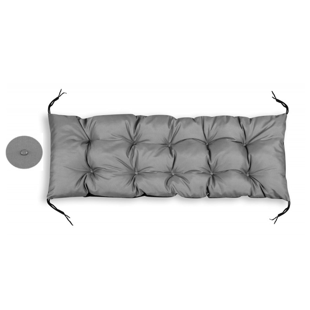 KingGarden Garden Lounger Cushion Pillow for a Garden Chair Sunlounger Cushion 120x50cm Waterproof Codura PVC Grey