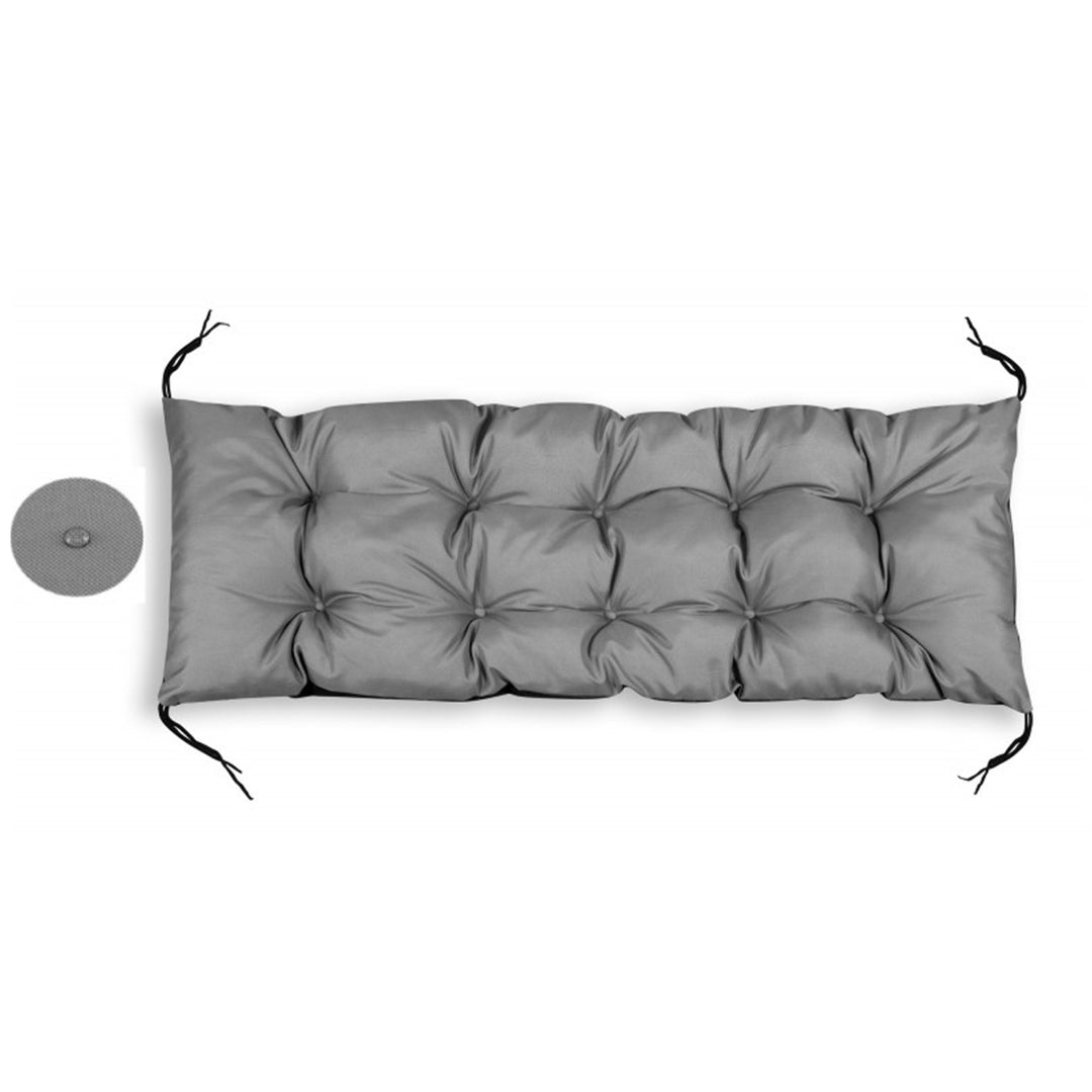 Pillow Cúisín Lounger Gairdín KingGarden le haghaidh Cathaoirleach Gairdín Cúisín Sunlounger 180x50cm Uiscedhíonach Codura PVC Grey