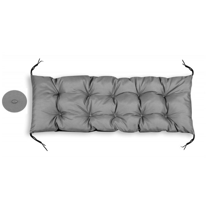 KingGarden Garden Lounger Cushion Pillow for a Garden Chair Sunlounger Cushion 180x50cm Waterproof Codura PVC Grey