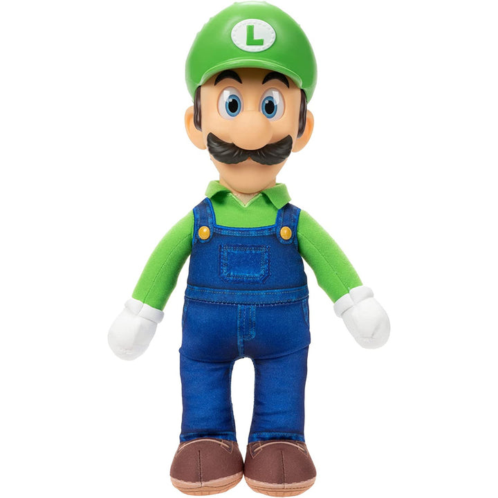 Super MARIO Scannán Luigi, plush, mascot cartúin, 30 cm