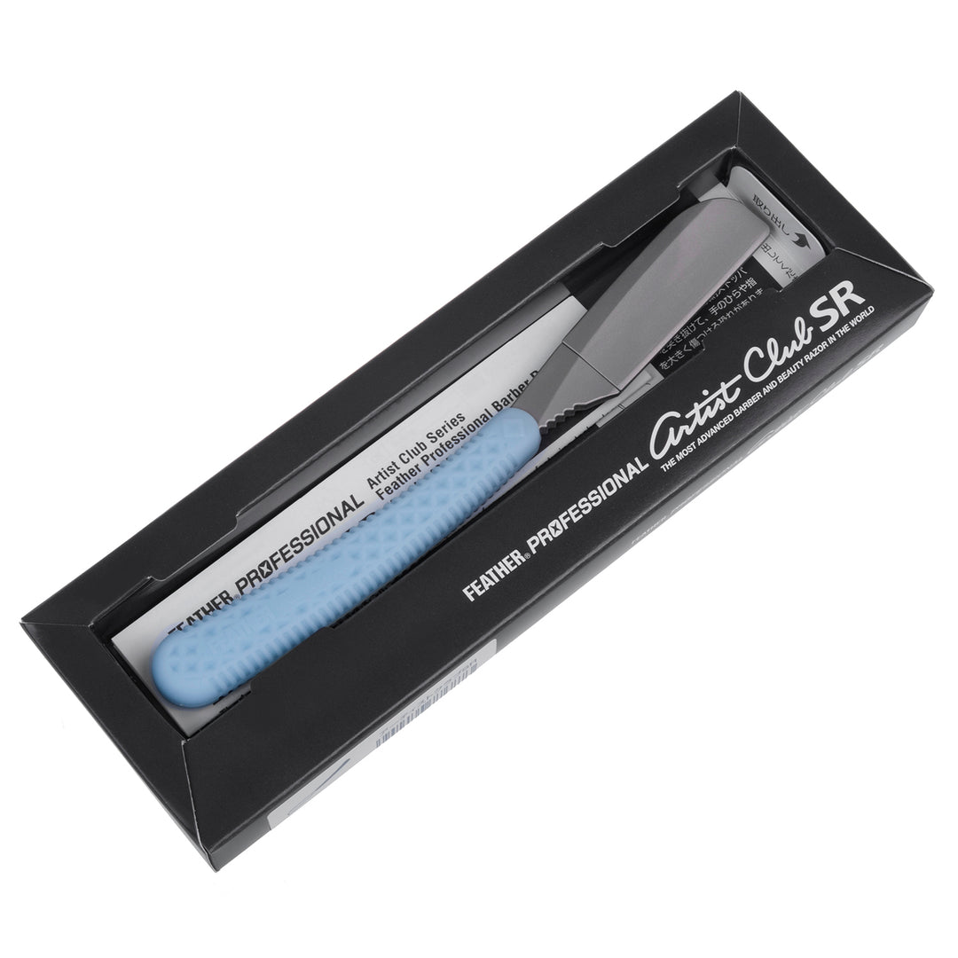 Feather Professional Artist Club ACSR-NBL Japanese Style Shavette Razor Manual Shaver Blue