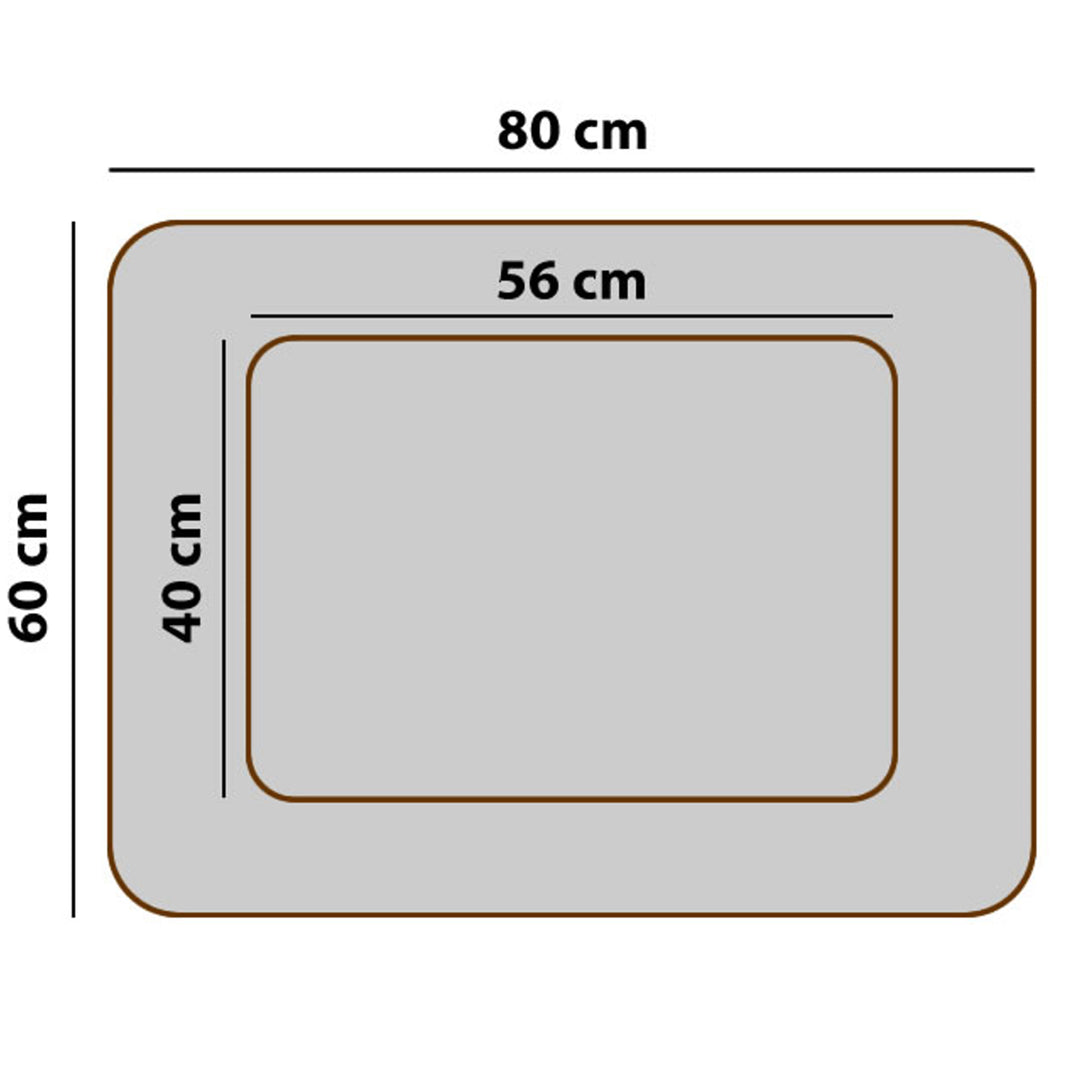 Sofa Mallorca Comfort dog bed in brown with white trim 80x60 cm