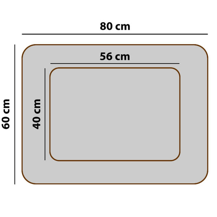 Sofa Mallorca Comfort dog bed in brown with white trim 80x60 cm