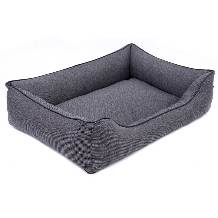 Sofa Mallorca Comfort dog bed in dark grey with black trim 80x60 cm