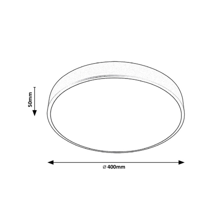 Lampa uasteorainn Rabalux Tesia 3315 airgid 36W solas bán nádúrtha