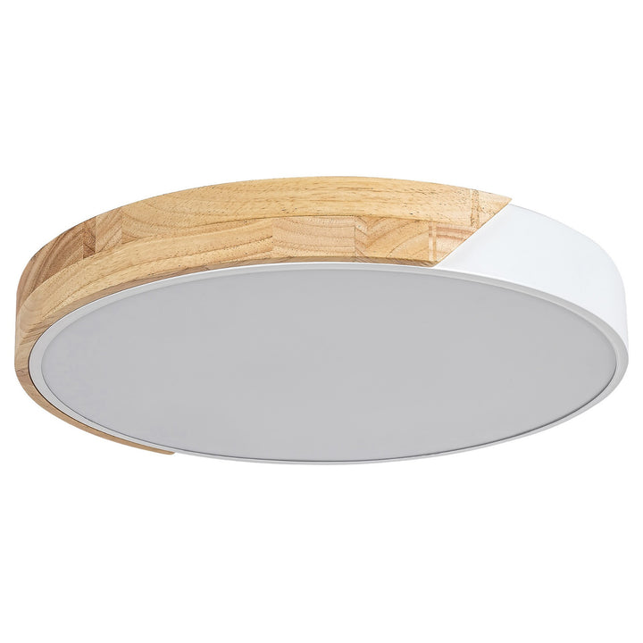 Rabalux Maple 3527 Ceiling Lamp Round Light Fixture White Matte 24W Metal and Wood